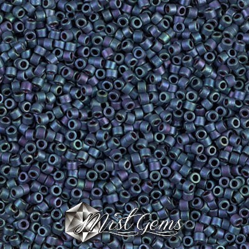Delica 11/0 DB 1052 Matted Metallic Blueberry Gold Iris