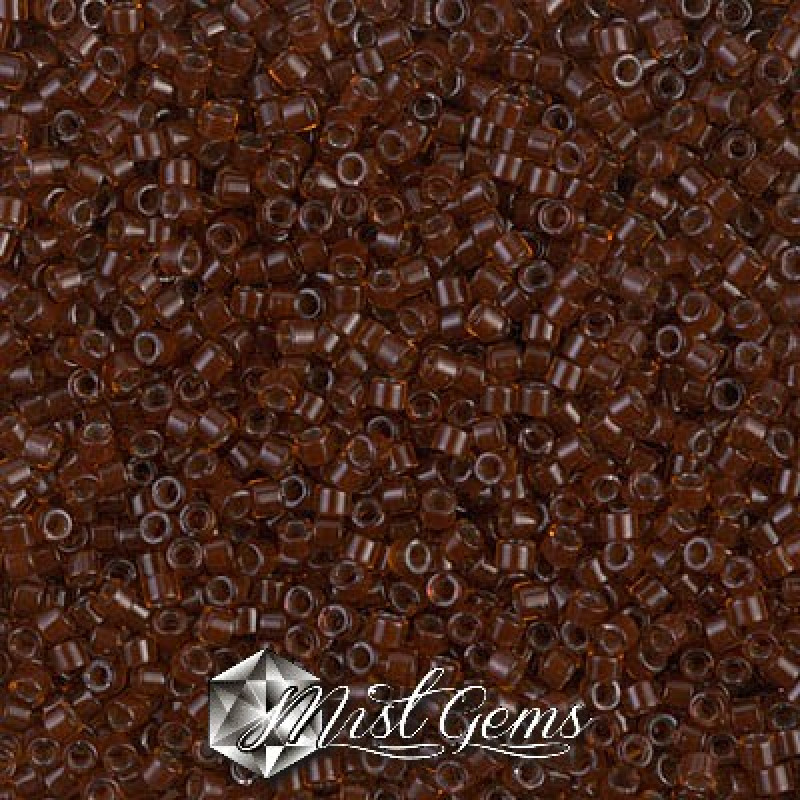 Delica 11/0 DB 1392 Dark Topaz Lined Rootbeer