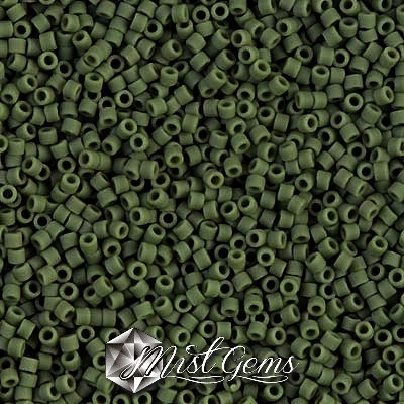 Delica 11/0 DB 1585 Matted Opaque Avocado