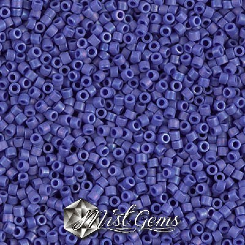 Delica 11/0 DB 1597 Matted Opaque Cyan Blue AB