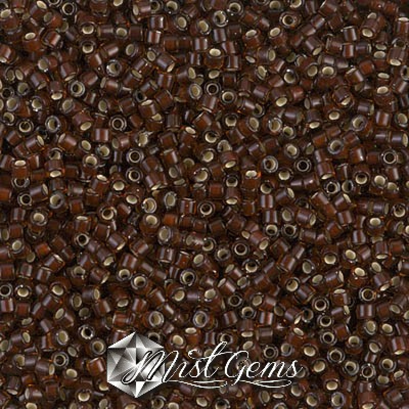 Delica 11/0 DB 1684 Silverlined Glazed Dark Rootbeer