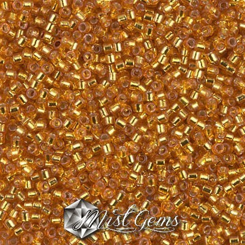 Delica 11/0 DB 2157 Duracoat Silver Lined Dyed Yellow Gold