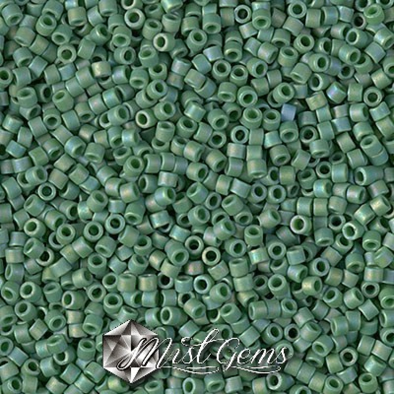 Delica 11/0 DB 2311 Matted Opaque Glazed Turtle Green AB