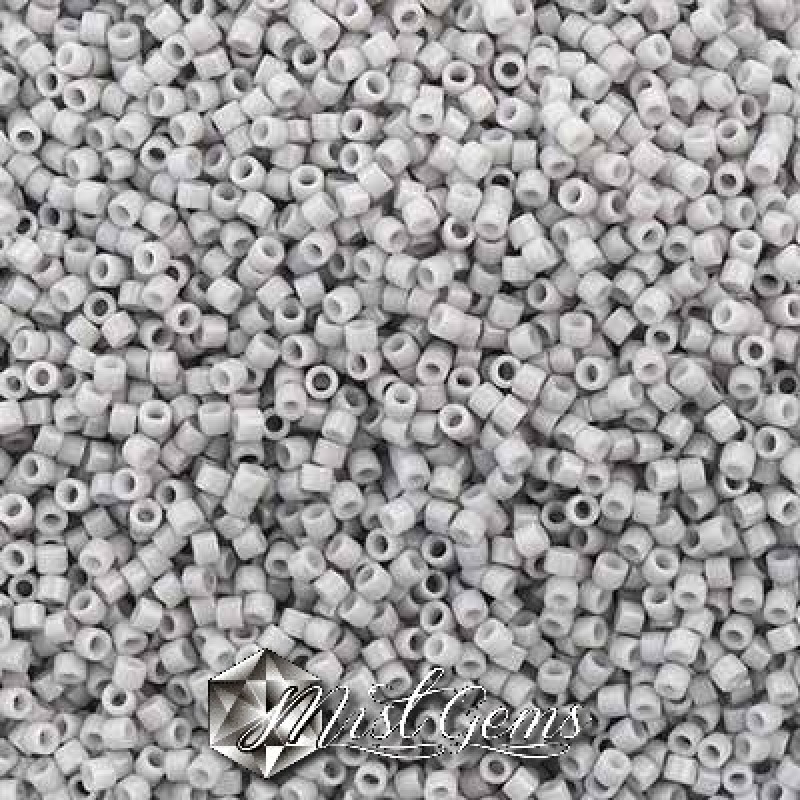 Delica 11/0 DB 2366 Duracoat Opaque  Dyed Mist Gray