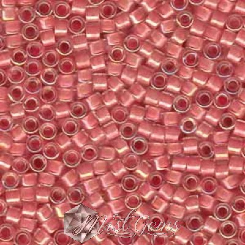 Delica 11/0 DB 0070 (DB70) Lined Rose Pink AB