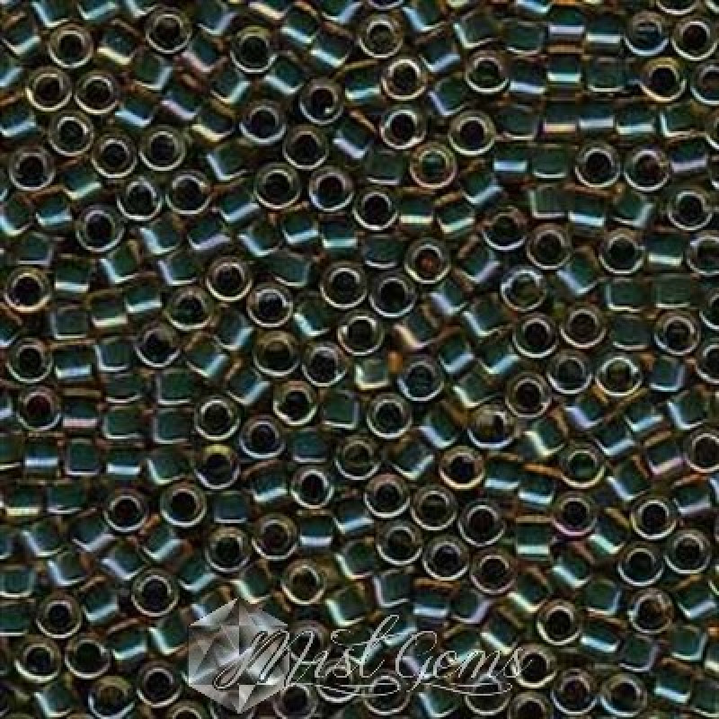 Delica 11/0 DB 0273 Forest Green Lined Topaz AB