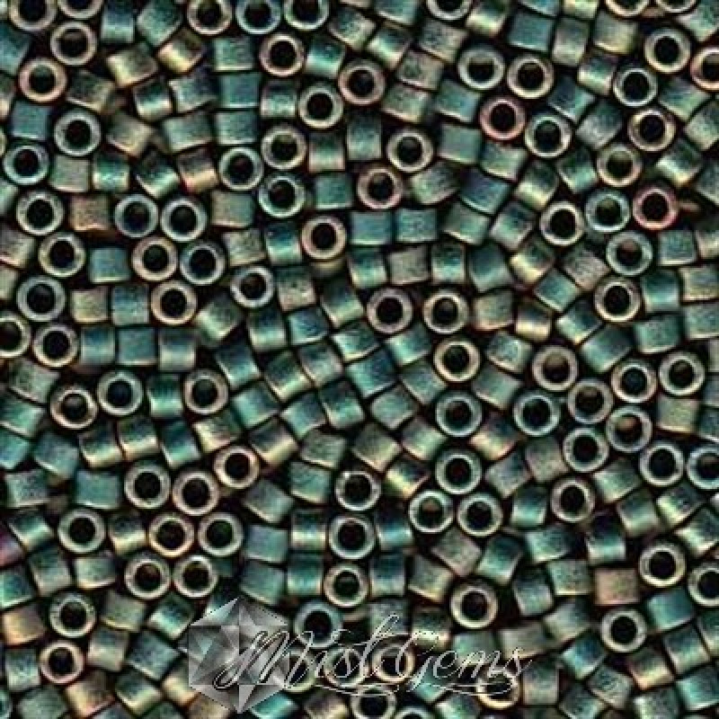 Delica 11/0 DB 0324 Metallic Green Iris Matted