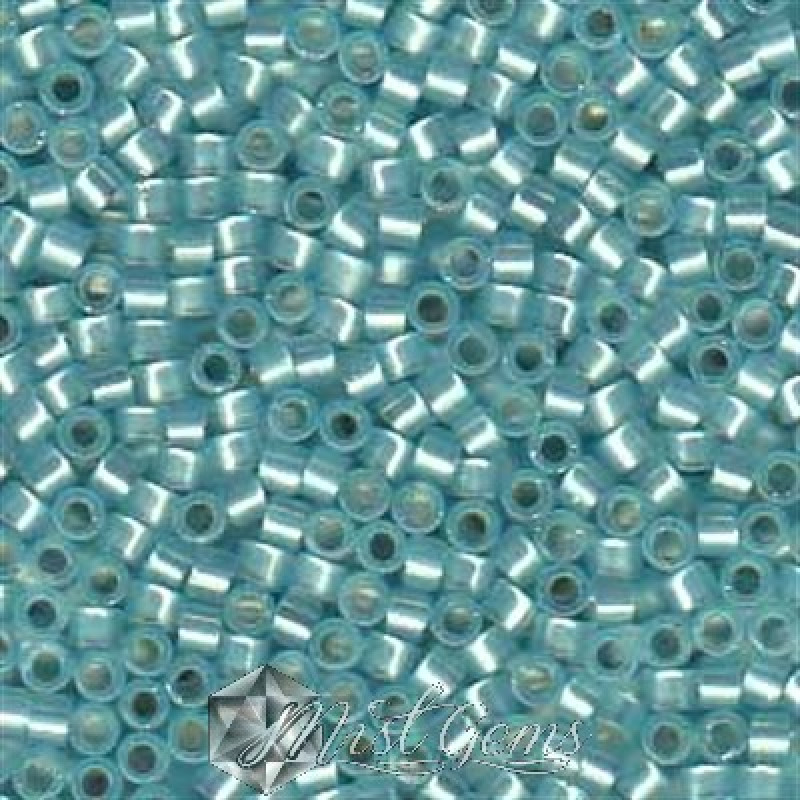 Delica 11/0 DB 0628 Silver Lined Light Aqua Alabaster Dyed