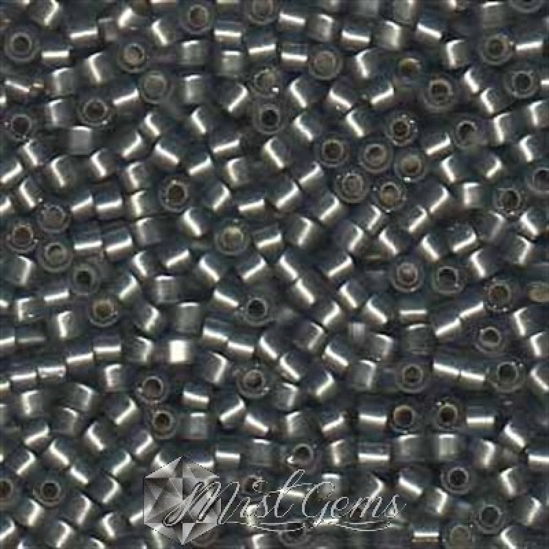 Delica 11/0 DB 0697 Semi Matte Silver Lined Grey Dyed