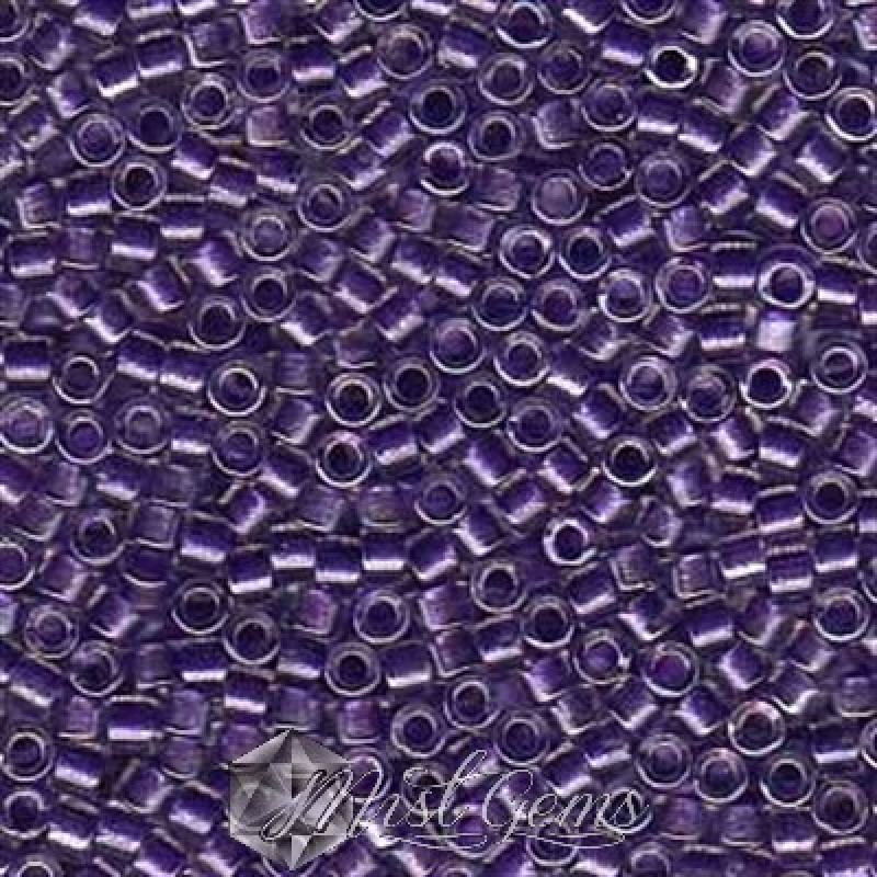 Delica 11/0 DB 0906 Sparkling Purple Lined Crystal