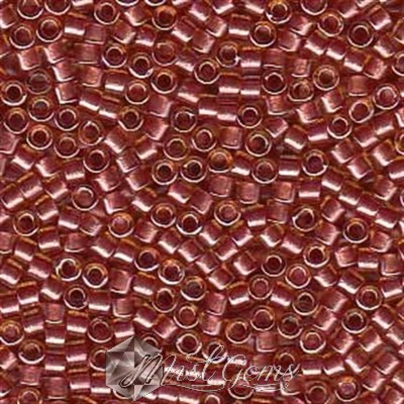 Delica 11/0 DB 0913  Sparkling Salmon Lined Topaz