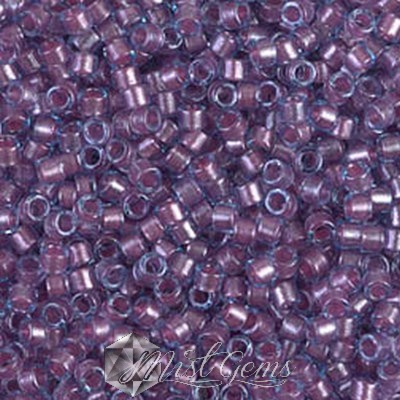 Delica 11/0 DB 0922 Sparkling Rose Lined Aqua