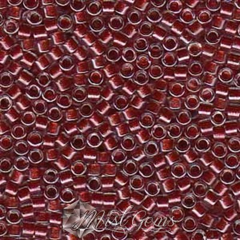 Delica 11/0 DB 0924 Sparkling Cranberry Lined Crystal