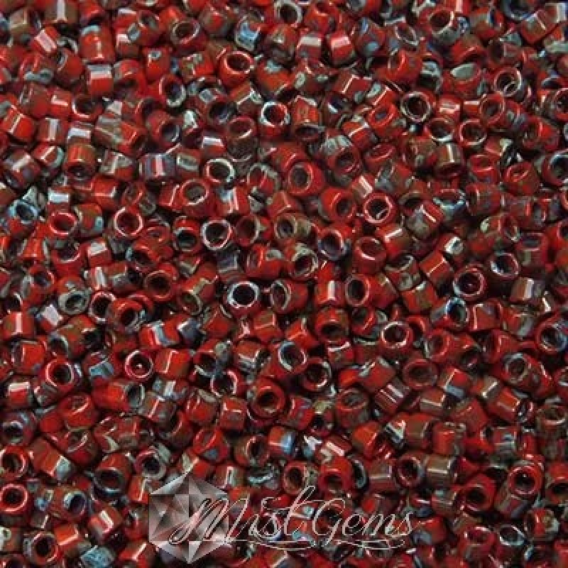 Delica 11/0 DB 2263 Opaque Red Picasso