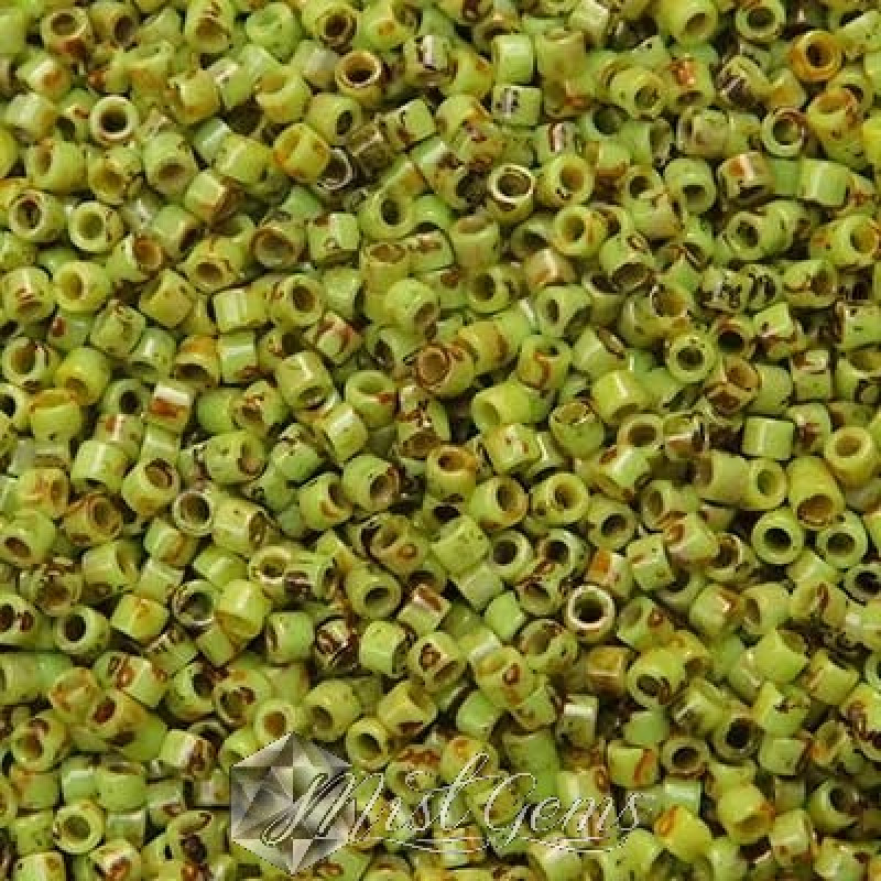 Delica 11/0 DB 2265 Opaque Chartreuse Picasso