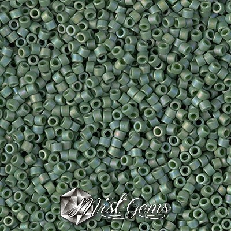 Delica 11/0 DB 2312 Matted Opaque Glazed Basil Green AB