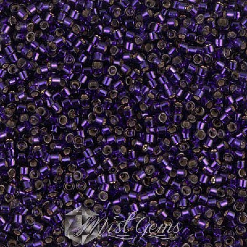 Delica 11/0 DB 0609 Silver Lined Dark Purple Dyed