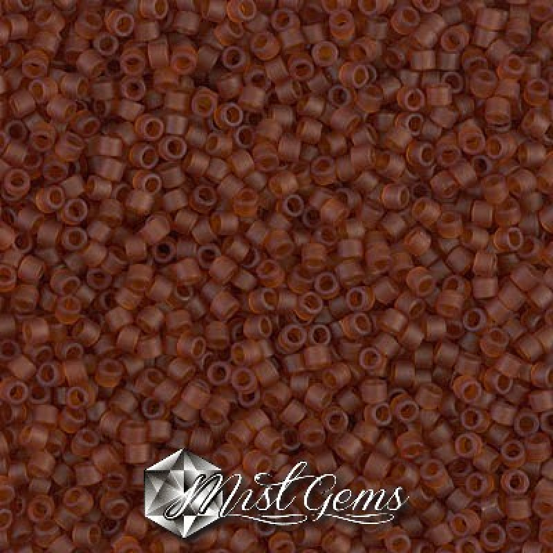 Delica 11/0 DB 0764 Transparent Amber Matted
