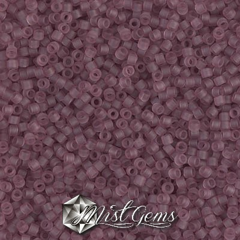 Delica 11/0 DB 0765 Matted Transparent Smoky Amethyst