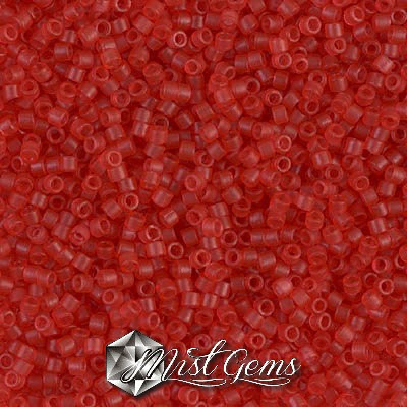 Delica 11/0 DB 0779 Dyed Semi-Frosted Transparent Watermelon