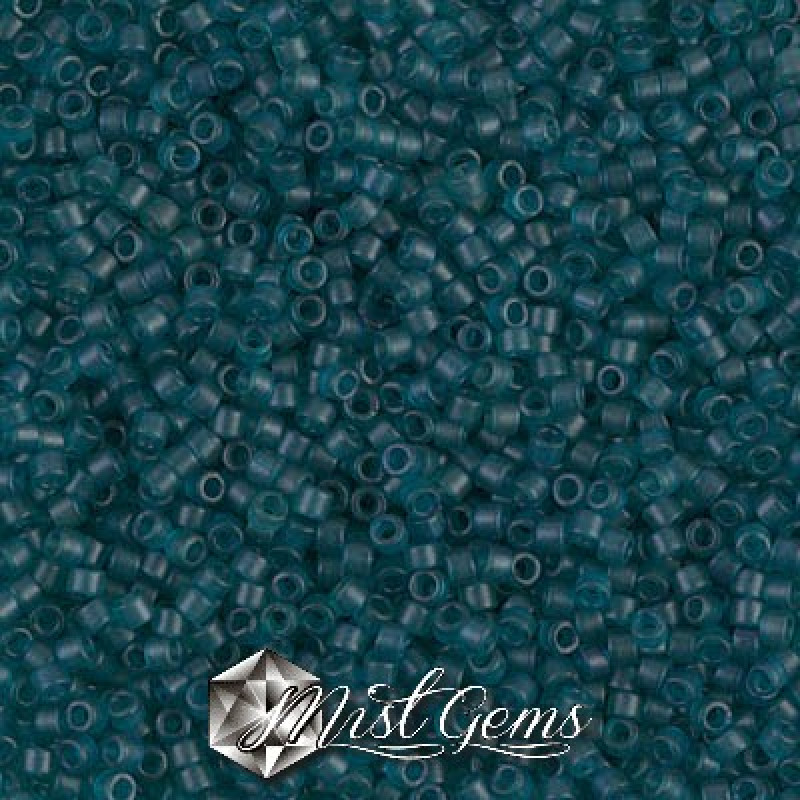 Delica 11/0 DB 0788 Dyed Transp Blue Zircon Matted
