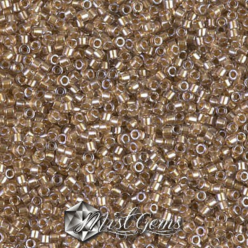 Delica 11/0 DB 0907 Sparkling Light Bronze Lined Crystal