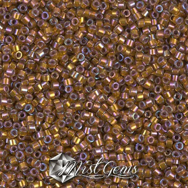 Delica 11/0 DB 1691 Silverlined Glazed Dark Saffron AB