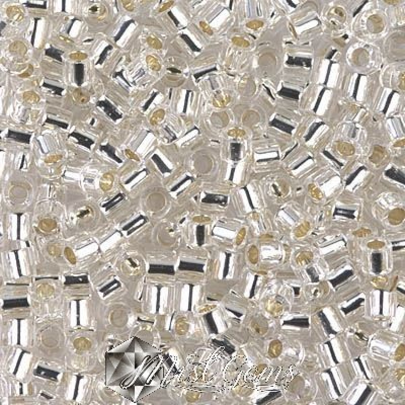 Delica 8/0 DBL 0041 Silver Lined Crystal
