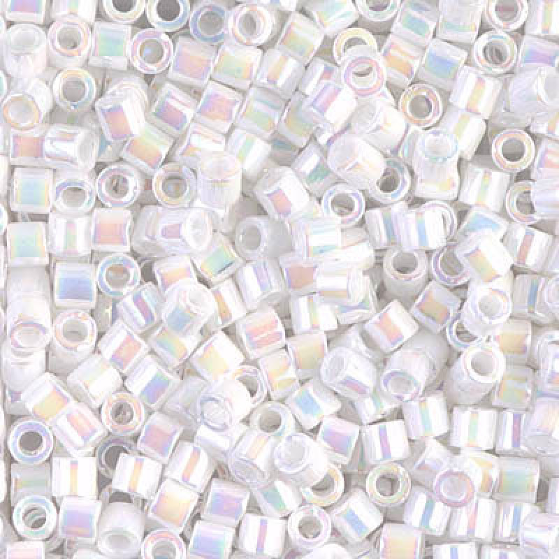 Delica 8/0 DBL 0202 White Pearl AB
