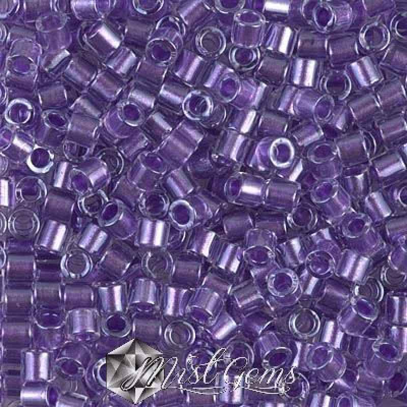 Delica 8/0 DBL 0906 Sparkling Purple Lined Crystal
