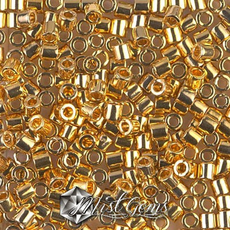 Delica 8/0 DBL 0034-24Kt. Gold Light Plated-2 grame