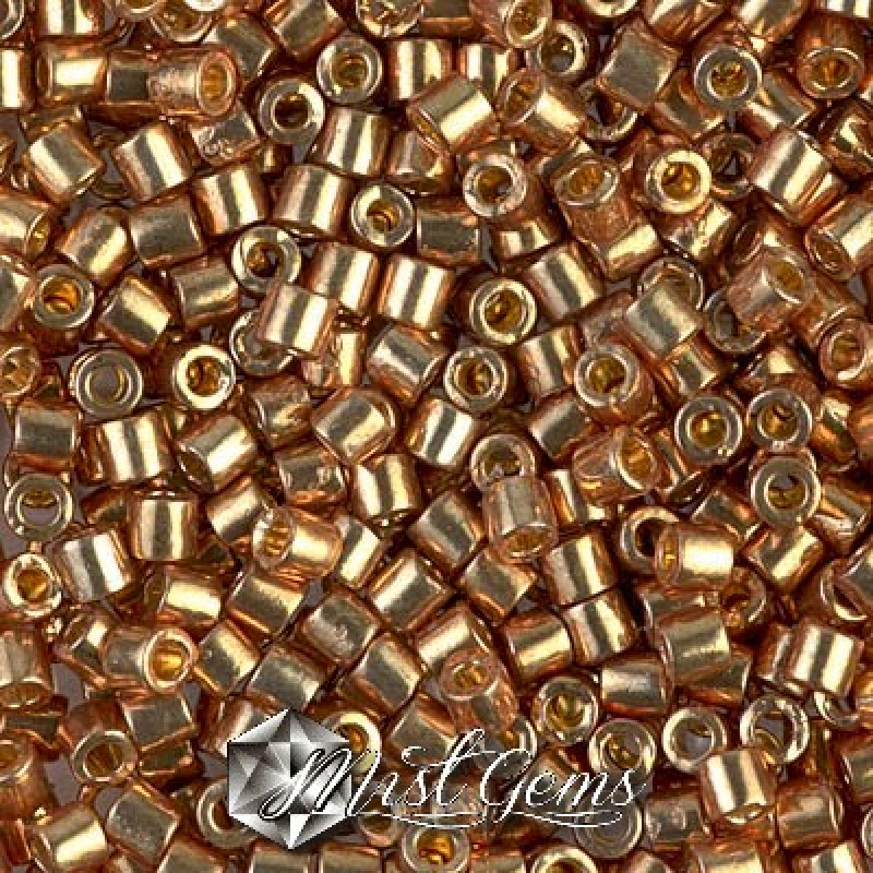 Delica 8/0 DBL 1834 Duracoat Galvanized Champagne 