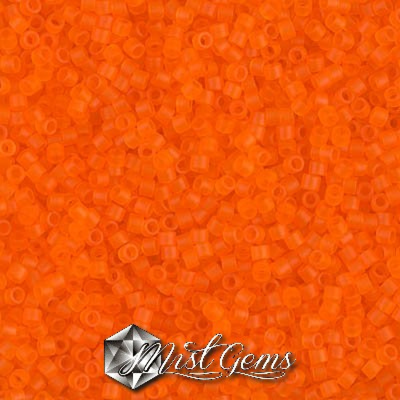 Delica 11/0 DB 0744 Transparent Orange Matted
