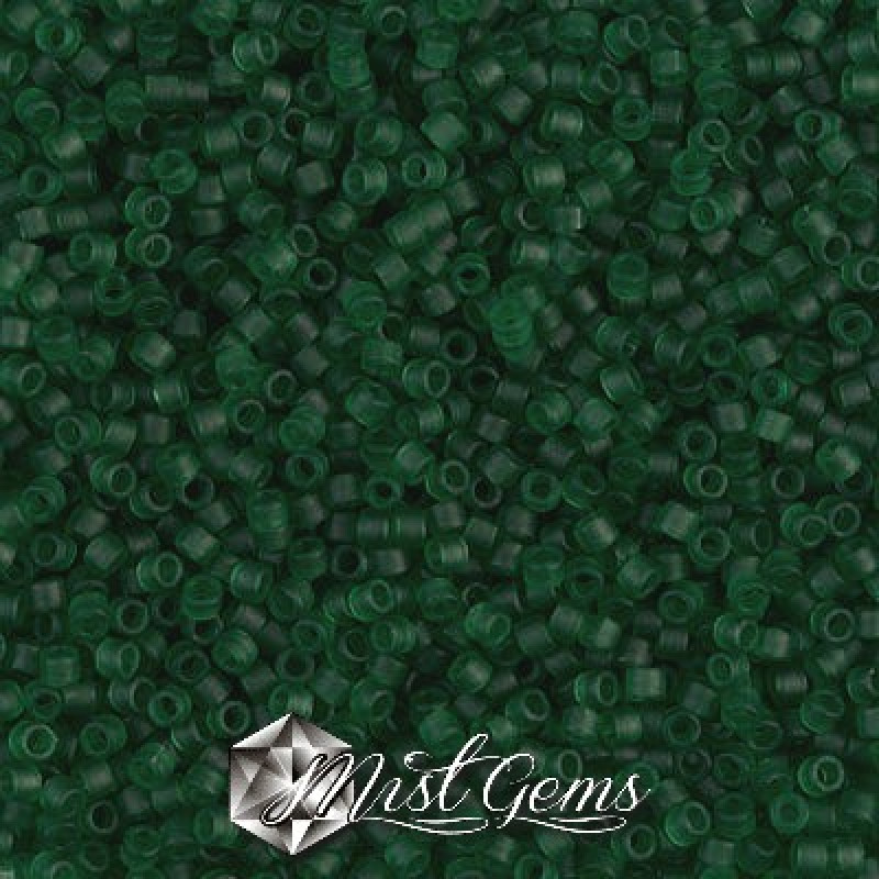 Delica 11/0 DB 0746 Matted Transparent Green