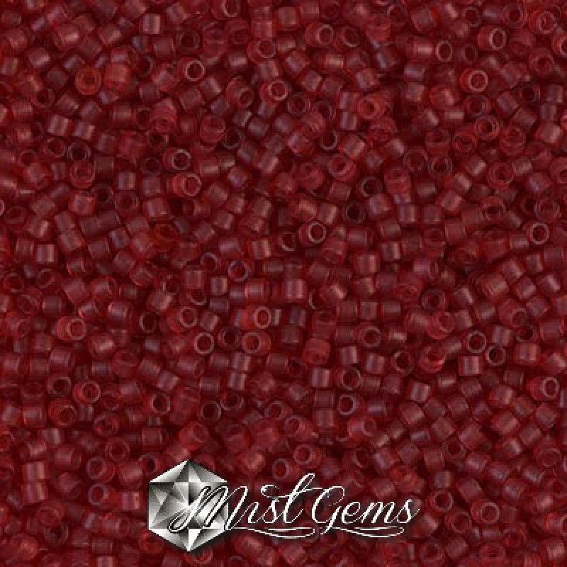 Delica 11/0 DB 0773 Dyed Semi-Frosted Transparent Berry