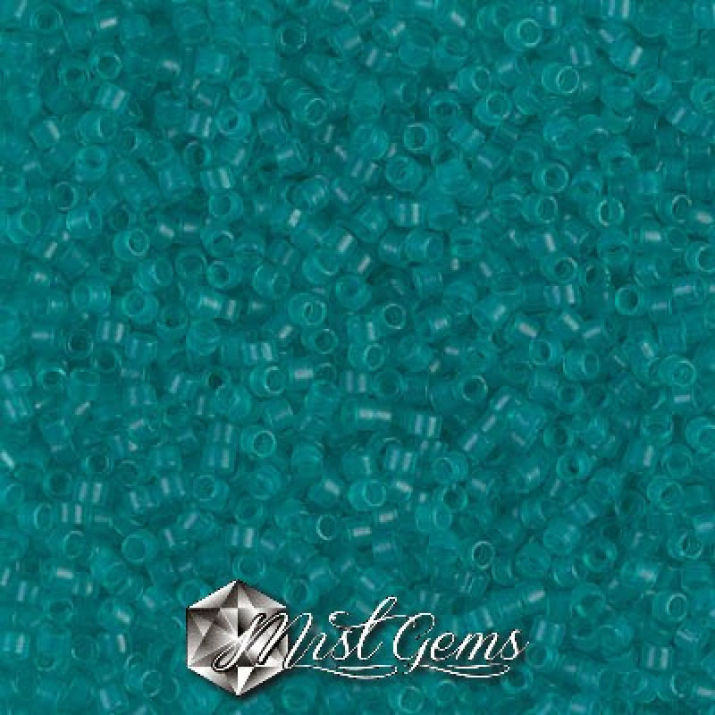Delica 11/0 DB 0786 Dyed Semi-Frosted Transparent Teal
