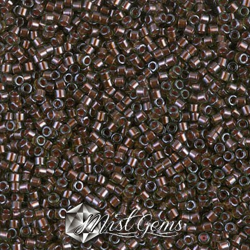 Delica 11/0 DB 1710 Copper Pearl Lined Olive
