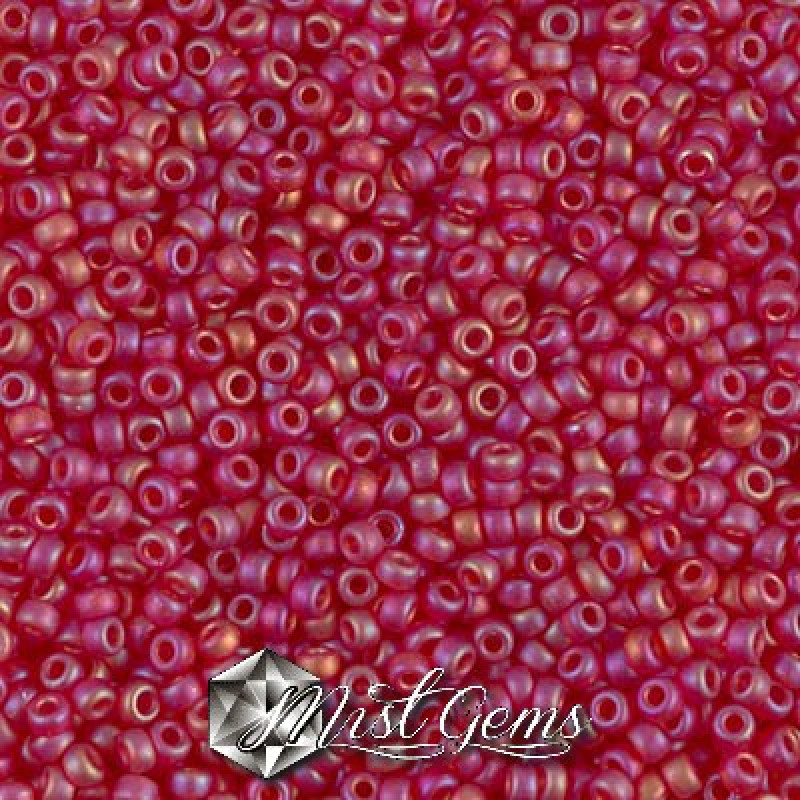 Miyuki Round Rocailles 11/0 RR-0141FR Transparent Matte AB Ruby