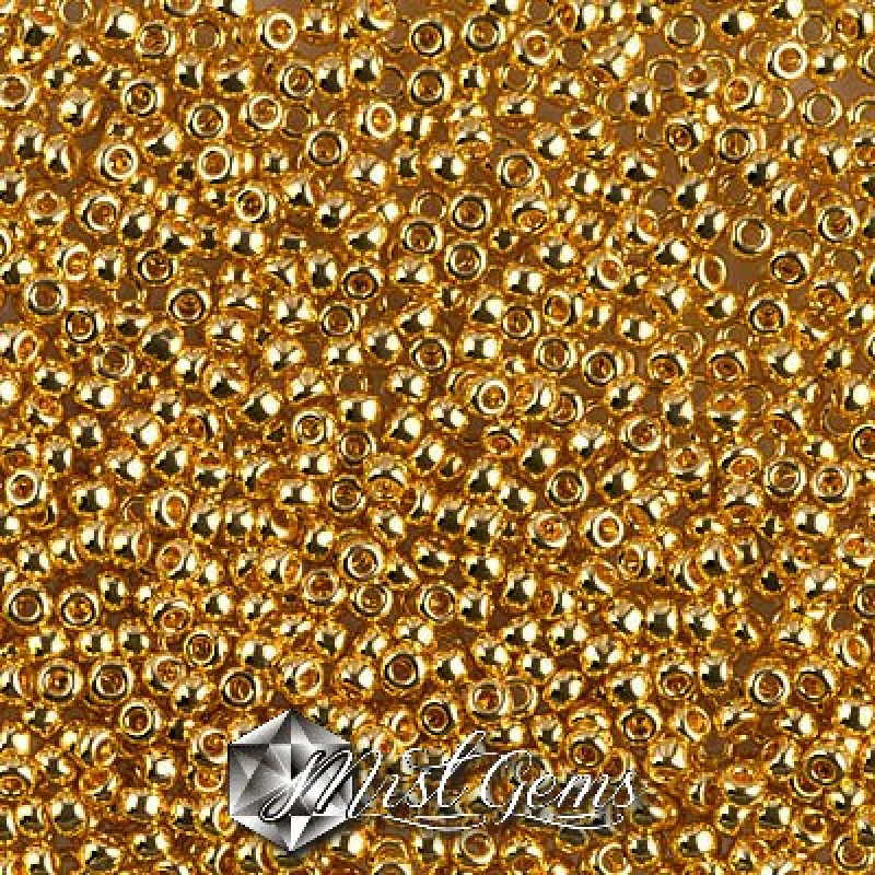 Miyuki Round Rocailles 11/0 RR-0191 24kt Gold-Plated-2 grame