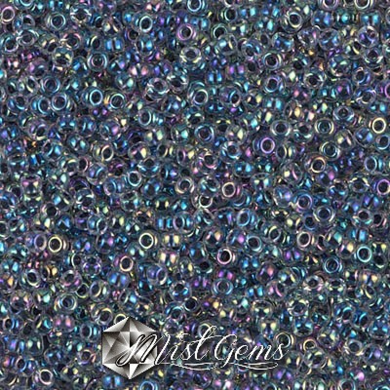 Miyuki Round Rocailles 11/0 RR-0283 Noir Lined Crystal AB