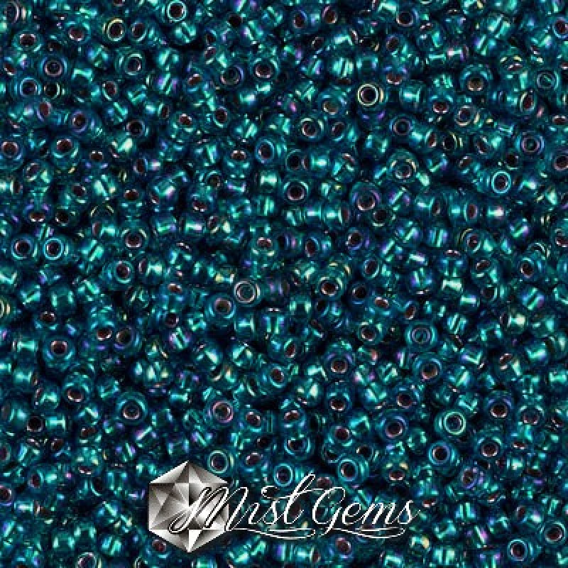 Miyuki Round Rocailles 11/0 RR-1025 Silverlined AB Capri Blue