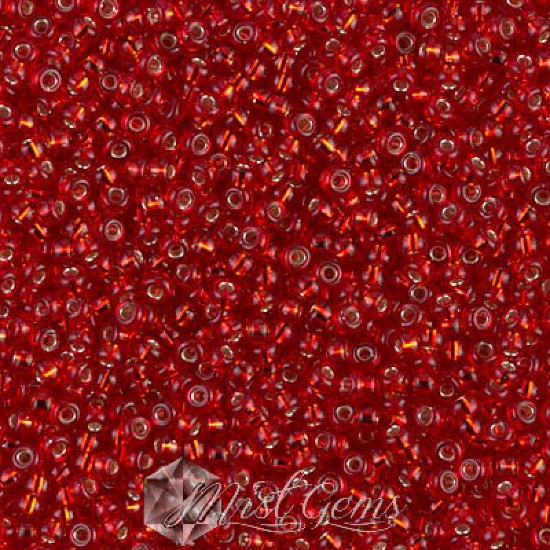 Miyuki Round Rocailles 11/0 RR-0011 Silver Lined Ruby
