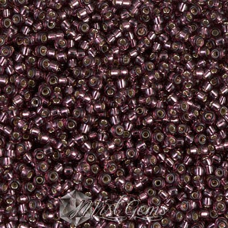 Miyuki Round Rocailles 11/0 RR-0013  Silver Lined Dark Amethyst