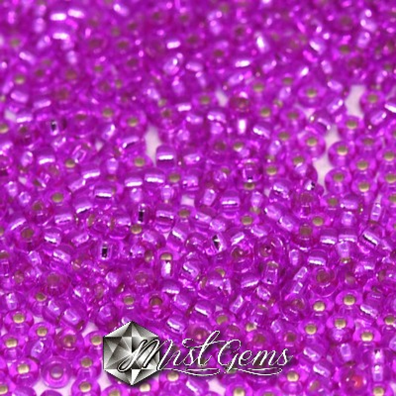Miyuki Round Rocailles 11/0 RR-1339 Silver-Lined Hot Lavender