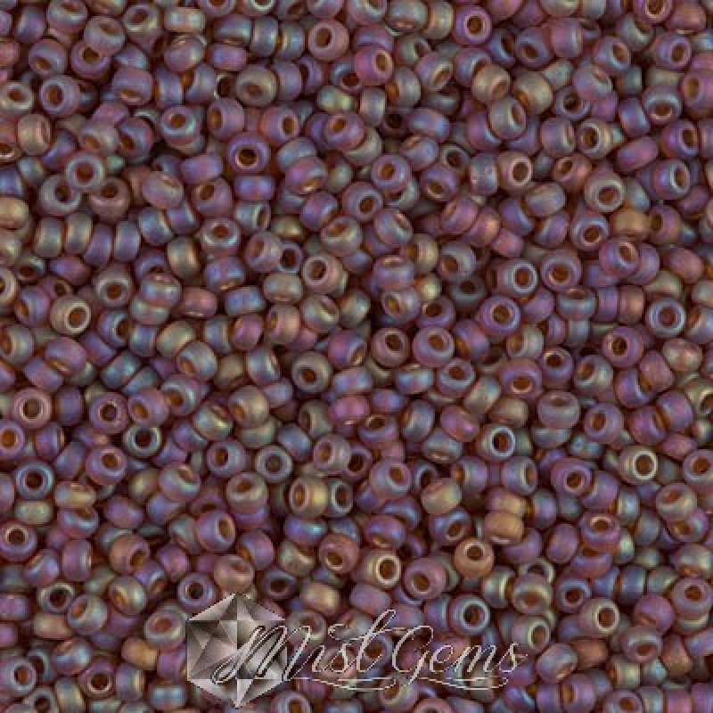 Miyuki Round Rocailles 11/0 RR-0134FR  Dark Topaz AB Matted