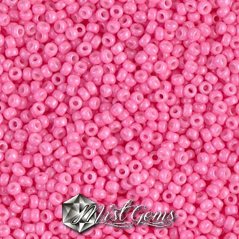 Miyuki Round Rocailles 11/0 RR-1385 Dyed Opaque Carnation Pink