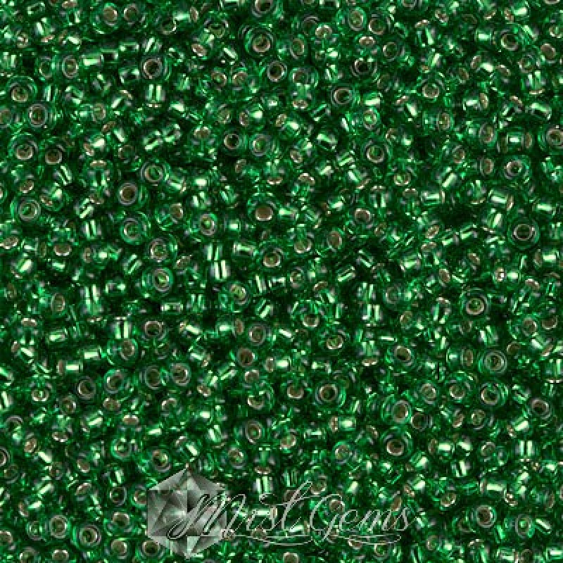 Miyuki Round Rocailles 11/0 RR-0016 Green Silver Lined