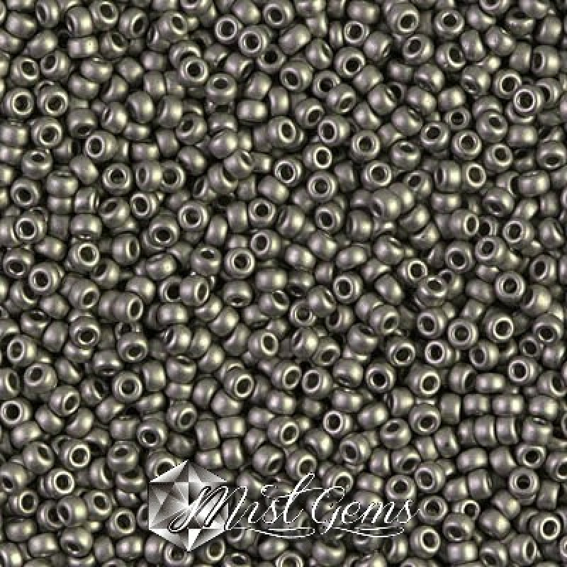 Miyuki Round Rocailles 11/0 RR-0190F Matte Nickel Plated
