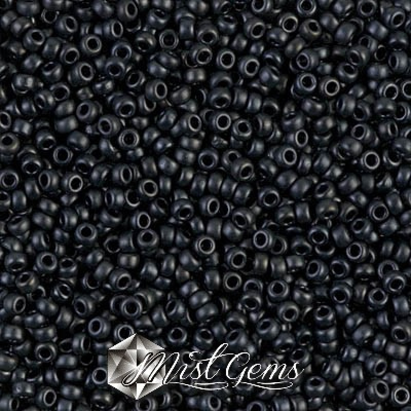 Miyuki Round Rocailles 11/0 RR-2010 Matte Metallic Charcoal