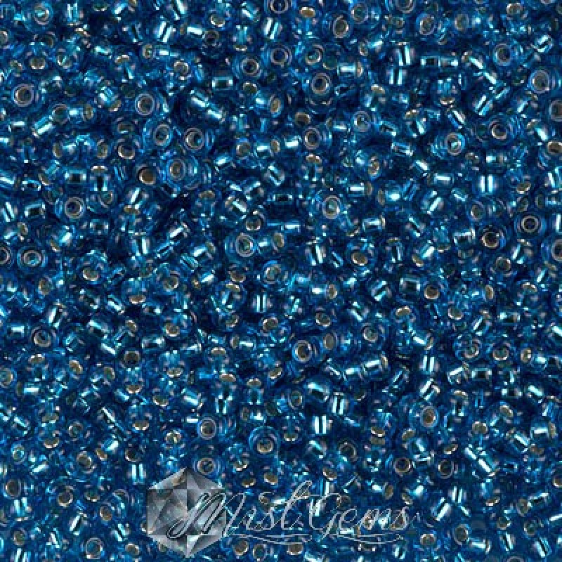 Miyuki Round Rocailles 11/0 RR-0025  Silver Lined Capri Blue